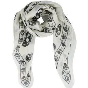 New, authentic Alexander McQueen skull scarf
